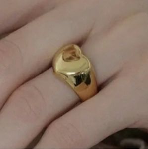 18K YELLOW GOLD OVER STAINLESS STEEL RING